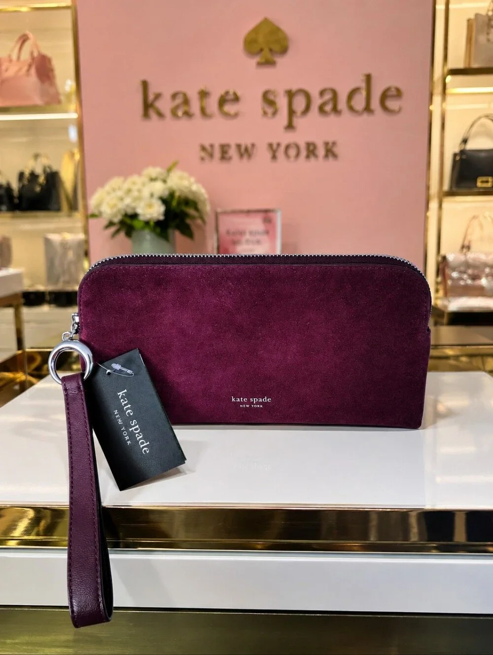 Kate Spade Suede Wristlet